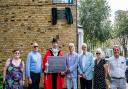 (From left to right): Reverend Nigel Williams, who led a minute's silence prior to the plaque's unveiling; Cllr Gallagher, Mayor of Islington; John Williams; Jeremy Corbyn MP; and Cllr Burgess