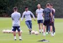 Mikel Arteta during a training session at London Colney