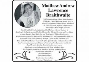 MATTHEW BRAITHWAITE