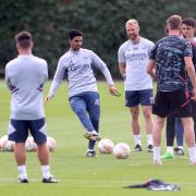 Mikel Arteta during a training session at London Colney