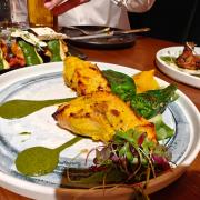 Tandoori salmon at Farzi London