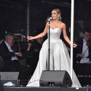 Katherine Jenkins onstage at BST Hyde Park