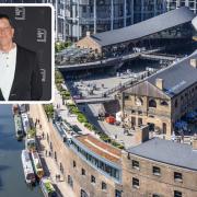 Coal Drops Yard and inset, Sir Anthony Gormley