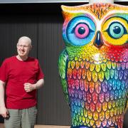 Matt Lucas with Jack, the owl he designed in memory of his friend's son who died from cancer aged 22