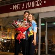 Love at flat white! London couple celebrate anniversary at Pret where they met