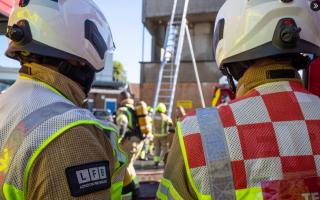 Fire crews in Kings Cross where a man was taken to hospital