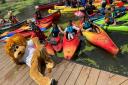 John the Lyon was cheering on the young kayakers at the Pirate Castle