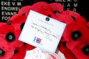 A poppy wreath laid last year