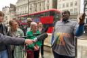 Oliver Campbell, pictured outside the Royal Courts of Justice on May 21, 2024, said he would celebrate his new found freedom with a trip to the USA