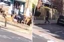 Shocking video shows masked pair 'rob pensioner’ sitting at Bromley pub garden