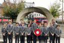 The Gower School's Year 6 children in front of Islington Green War Memorial