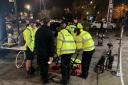 Bikes being marked at Ely station