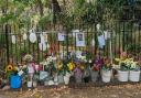 Tributes to Hackney teenager Deshaun James Tuitt left at Highbury Fields, Islington.