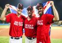 Zach Stroman (left) flying the flag for Great Britain