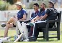 Wanstead's Joe Ellis-Grewal (left) and teammates look on at Castle Park