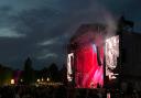 Nick Cave on stage at All Points East in Victoria Park