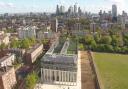 A view of the rooftop pitches at Hackney's Britannia Leisure Centre at Shoreditch Park