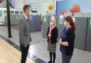 Vaccines minister Maggie Throup during a visit to a vaccine centre at Croydon Centrale