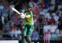 Pakistan's Shaheen Shah Afridi bats during the Twenty20 International match at Emerald Headingley, Leeds.