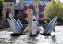 Jaimie Shorten’s sharks now installed at City Road Basin.