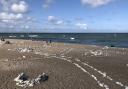 The beach at Klitmoller. The stones were put in place at the 