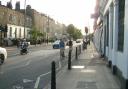 Cyclists on the 100-yard stretch of Balls Pond Road that connects the two segments of CS1. Picture: Ramzy Alwakeel