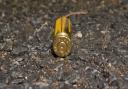 A bullet casing found at the scene