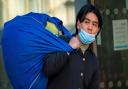 Joseph Huang Kang, 24, outside Westminster Magistrates' Court, central London, where he is charged with trespassing in the Royal Mews