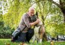 Islington owner Robert Stuhldreer with the late assistance dog Flora