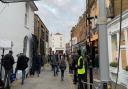 A camera crew was seen on Islington's Camden Passage.