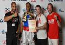 Kejai Bryan with his Islington Boxing Club coaches