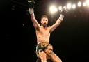 John Ryder celebrates after the WBA World, WBC Diamond & Ring Magazine Super-Middleweight Titles fight at the M&S Bank Arena, Liverpool.