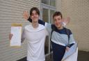 City of London Academy, Islington: Charlie Goodenough (left) and Thomas Gallagher (right). Thomas got A* in Economics, A in Maths and B in History and is going to study economics at Warwick.