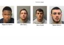 Custody images (from left) of Miguel St Martin, Aflie Warry, Harry Doyle, Reece Salmon and Henry Histon. Picture: Met Police