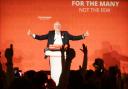 Jeremy Corbyn at the rally in Islington's Union Chapel. Picture: Carline Cheng