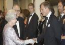 Queen Elizabeth II meeting James Bond actor Daniel Craig at the world premiere for Casino Royale in 2006