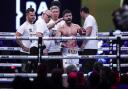 John Ryder celebrates beating Daniel Jacobs