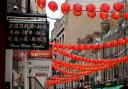 Lanterns celebrating the New Year in London's Chinatown