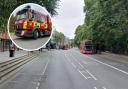 Police said a fire engine and a pedestrian were involved in a collision in Upper Street