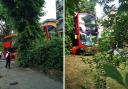 A 141 bus had crashed in Green Lanes