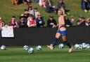 Chloe Kelly during an England training session in Australia