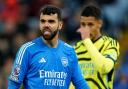 Arsenal goalkeeper David Raya was beaten early at Villa Park