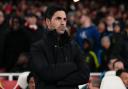 Arsenal boss Mikel Arteta looks on