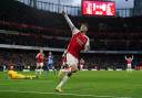 Kai Havertz celebrates after scoring Arsenal's second goal against Brighton. Picture: NICK POTTS/PA