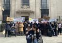 Parents protested outside Islington Town Hall today (February 6)