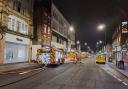 Fire engines were pictured in Seven Sisters Road