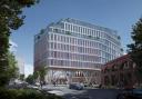 The eight-storey block in York Way, near King's Cross station, would create new office and laboratory space in Islington