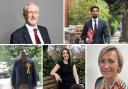 Top, left to right: Jeremy Corbyn (Independent) and Praful Nargund (Labour). Bottom, left to right: Vikas Aggarwal (Liberal Democrats), Sheridan Kates (Green Party) and Karen Harries (Conservatives).