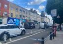 A second crime scene in place on Seven Sisters Road where police said the incident began