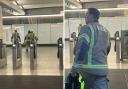 Firefighters were pictured at Liverpool Street station earlier this evening (October 2)